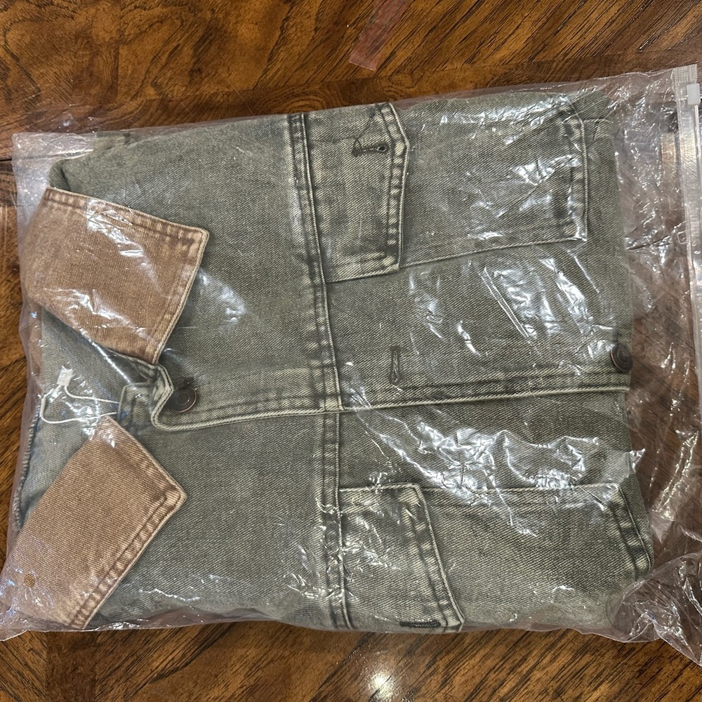 Men's Grey Denim Jacket XL